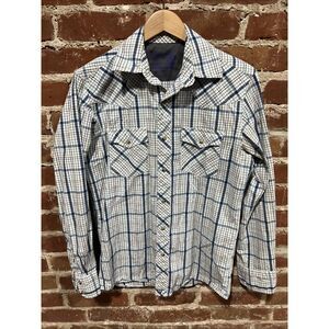 Wrangler 20X Competition Shirt Men S Pearl Snap Pink Plaid L/S Flip Cuff